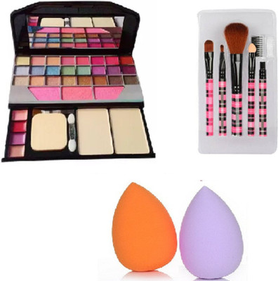 Love Nature 6155 Makeup Kit TYA With 5 pieces Makeup Brush Set & 2 Pieces TYA Sponge Puff