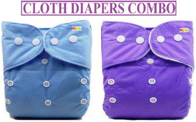 Alya Pack Of 2 Premium Quality Adjustable Waterproof Reusable Cloth Diaper Nappie (Without Insert) For Infants /Toddlers/New Born I Age 0-24 Months