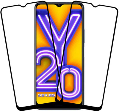VAlight Edge To Edge Tempered Glass for Vivo Y20A(Pack of 2)