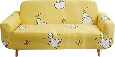 HOUSE OF QUIRK Polyester 3 Seater Sofa Animal Cover(Pack of 1 Yellow)