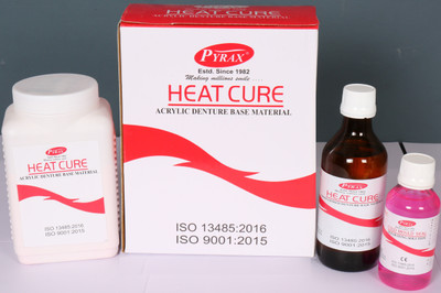pyrax Universal Pack Heat Cure Denture Base Acrylic Material
(Powder-400 gms, Liquid-200 ml, Cold Mold Seal-100 ml & Separating Sheets 1 pkt) (Pink) Teeth Whitening Kit