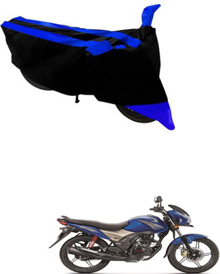 RONISH Waterproof Two Wheeler Cover for Honda(Shine, Black, Blue)