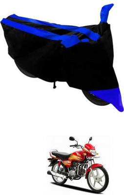 RONISH Waterproof Two Wheeler Cover for Hero(CD deluxe, Black, Blue)