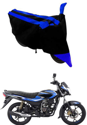 RONISH Two Wheeler Cover for Bajaj(Platina 110, Black, Blue)