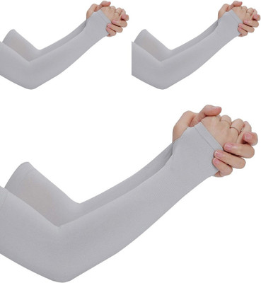 VT VIRTUE TRADERS Cotton Arm Sleeve For Men & Women(M, Grey)