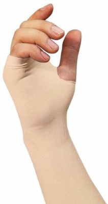 Fashionon Cotton Arm Sleeve For Men & Women(Free, Beige)