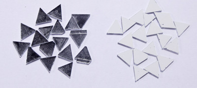 RUHAILA TRIANGLE MIRROR (SHISHA) -12 MM -150 PCS FOR EMBROIDERY -ART AND CRAFT AND JWELLERY WORKS