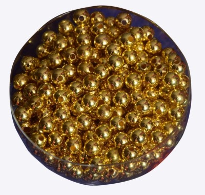 RUHAILA 8 MM GOLDEN BEADS 200 PCS FOR EMBROIDERY AND ART AND CRAFT AND JWELLERY WORK