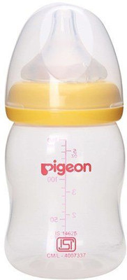 Pigeon Plastic Feeding Bottle Combo - 160 ml(Yellow, Clear)