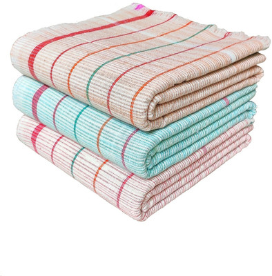 Mk weaves Cotton 300 GSM Bath Towel Set(Pack of 3)