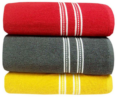 KRAZE Cotton 400 GSM Hair, Sport, Beach, Bath Towel Set(Pack of 3)
