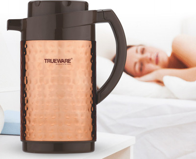 Trueware New Thrush 800 Insulated Copper Jug 750 ml Flask(Pack of 1, Silver, Steel)