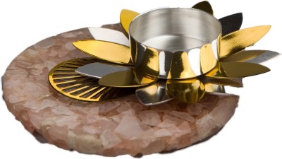 Elunique Silver Plated, Stoneware, Brass Tealight Holder Set(Multicolor, Pack of 1)