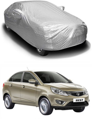 Oshotto Car Cover For Tata Zest (With Mirror Pockets)(Silver)