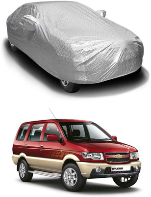 Oshotto Car Cover For Chevrolet Tavera (With Mirror Pockets)(Silver)