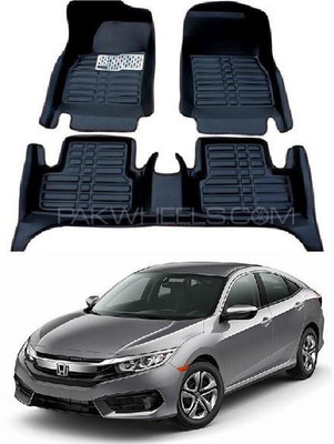 arneja trading company Leatherite 7D Mat For  Honda Civic(Black)