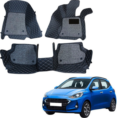 arneja trading company Leather 7D Mat For  Hyundai Grand i10(Black, Grey)