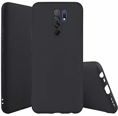 Amzio Back Cover for Redmi 9 Prime, Poco M2(Black, Shock Proof, Silicon, Pack of: 1)