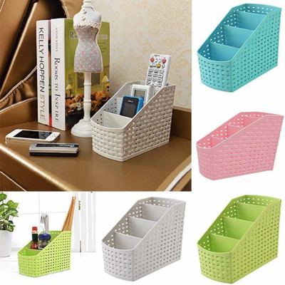 Hopedwell 4 Compartments Plastic 4 Compartments Bolt Virgin Plastic Multi utility Desk Organizer(Multicolor)
