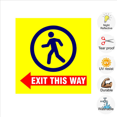 pilot18 EXIT THIS WAY Emergency Sign(Reflective Sign)