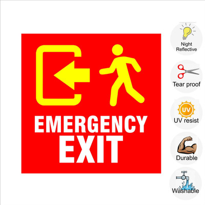 pilot18 EMERGENCY EXIT Emergency Sign(Reflective Sign)