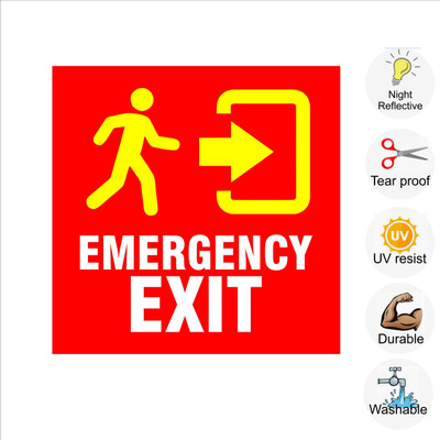 pilot18 EMERGENCY EXIT Emergency Sign(Reflective Sign)
