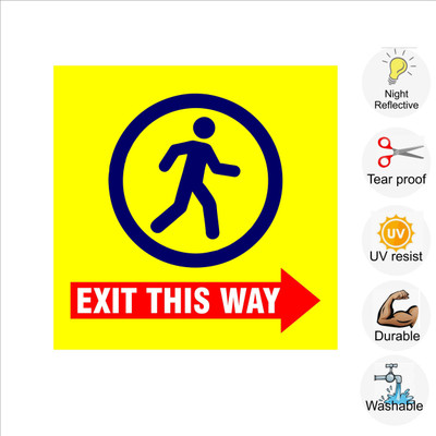 pilot18 EXIT THIS WAY Emergency Sign(Reflective Sign)