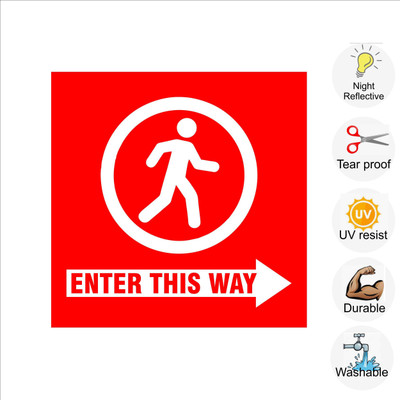 pilot18 ENTER THIS WAY Emergency Sign(Reflective Sign)