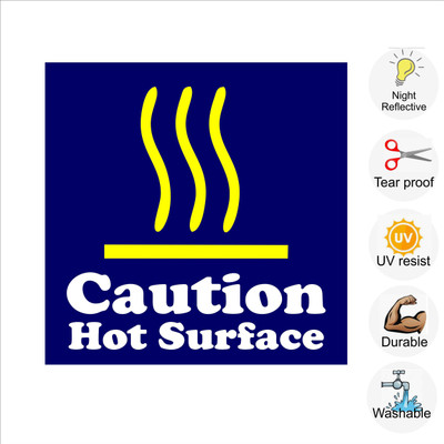 pilot18 Caution Hot surface Emergency Sign(Reflective Sign)
