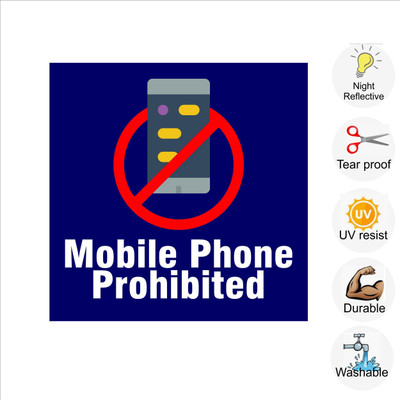 pilot18 Mobile Phone Prohibited Emergency Sign(Reflective Sign)