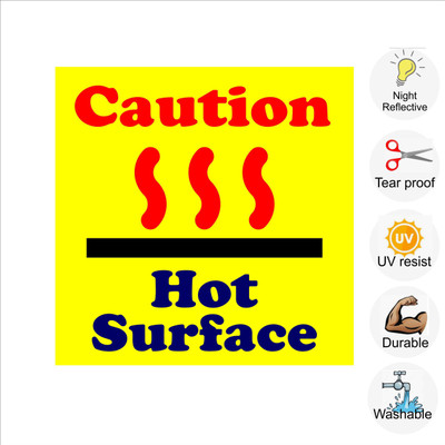 pilot18 Caution Hot surface Emergency Sign(Reflective Sign)
