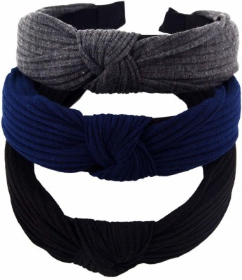 PANKSHRI ENTERPRISE Women Wide Stripes Cloth Cross Knot Hair Hoop Hairband Hair Band(Multicolor)