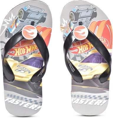 HOT WHEELS Hot Wheels Boys Slip On Slipper Flip Flop(Black , 13 - 14 Years)