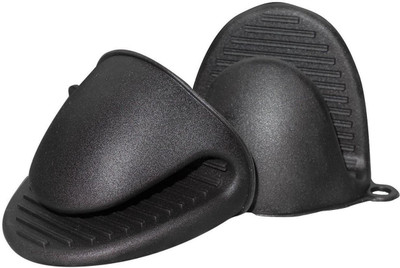Trendegic Black Silicon Kitchen Linen Set(Pack of 2)