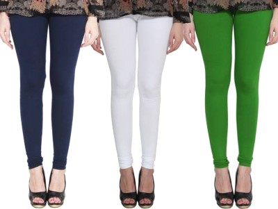 Clarita Churidar  Western Wear Legging(Dark Blue, White, Green, Solid)