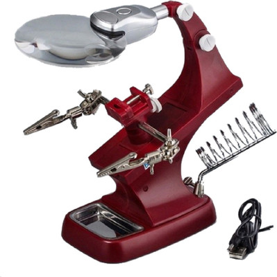 Protos India.Net Table Magnifier 360 Rotating Desk USB Welding Repair 3X 4.5X Magnifier Lamp Holder For Soldering Clip Magnifying Glass LED Loupe 3X 4.5X Welding Soldering Stand(Brown) Protos India.Net Table Magnifier 360 Rotating Desk USB Welding Repair 3X 4.5X Magnifier Lamp Holder For Soldering Clip Magnifying Glass LED Loupe 3X 4.5X Welding Soldering Stand(Brown)