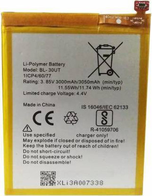 RAPPER Mobile Battery For  Techno i3 Pro (BL-30UT) 3050 mAh Battery