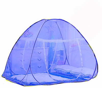 RIDDHI Polyester Adults Washable Foldabletent6X6_blue Mosquito Net(Blue, Tent)