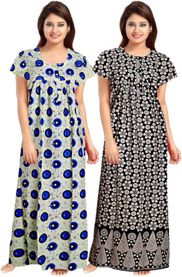 JWF Women Nighty(Multicolor)