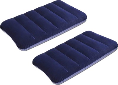 Kennet EBF117 Polyester Fibre Solid Travel Pillow Pack of 2(Blue)