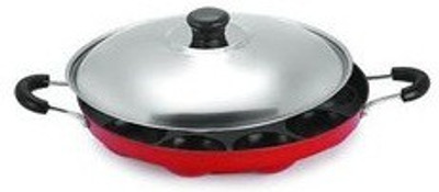 BIGWIN SMART Non-Stick 12 Cavity Appam Patra Side Handle with lid, Color Red Paniyarakkal with Lid (Aluminium, Non-stick) Paniarakkal with Lid 1 L capacity 24.3 cm diameter(Aluminium, Non-stick) BIGWIN SMART Non-Stick 12 Cavity Appam Patra Side Handle with lid, Color Red Paniyarakkal with Lid (Aluminium, Non-stick) Paniarakkal with Lid 1 L capacity 24.3 cm diameter(Aluminium, Non-stick)
