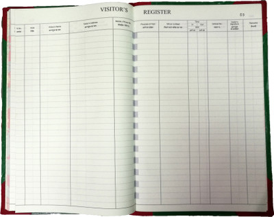 LRS Visitor Register - 70 GSM Ledger Paper Visitor-100 100-Part Visitor Register(100 Sets)