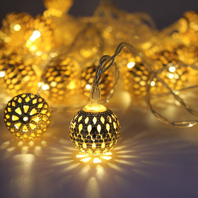 MIRADH 16 LEDs 3.35 m Yellow Steady Ball Rice Lights(Pack of 1)