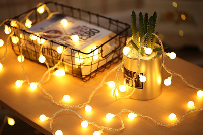 MIRADH 20 LEDs 3.51 m Yellow Flickering, Steady Ball Rice Lights(Pack of 1)