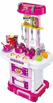 Monash Little Chef Kids Kitchen Play Set with Light & Sound Cooking Kitchen Set Play Toy (3 in 1)