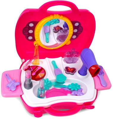 ZOSI Pretend Play Cosmetic and Makeup Toy Set Kit for Little Girls & Kids, (Set of 21 Pcs),Beauty Toys