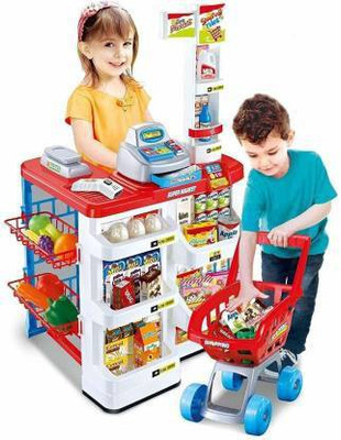 Kashti Big Size Super market With Trolley,Scanner,Cash Register