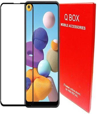 Q Box Edge To Edge Tempered Glass for Samsung Galaxy A21s(Pack of 1)