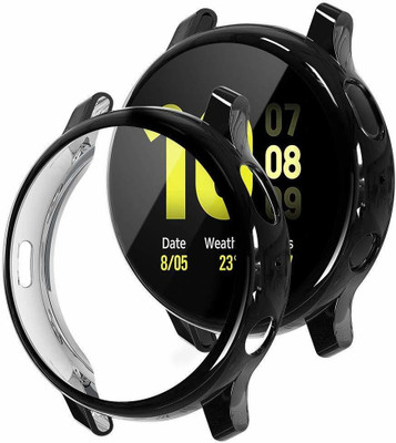 KAZUKI Front and Back Screen Guard for Full Coverage Soft Plated TPU Screen Protective Bumper Case Cover for Samsung Galaxy Watch Active 2 44mm Smart Watch (Flexible|Silicone)(Pack of 1)
