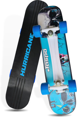 Jaspo Hurricane Skateboard Suitable for Age Group Above 10 Years 27 inch x 7 inch Skateboard(Blue, Pack of 1)
